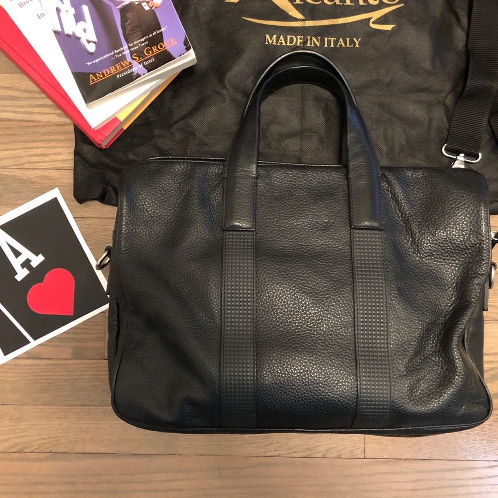 Men’s Italian Leather Briefcase 💼 Laptop Bag Business Professional Messenger Bag
